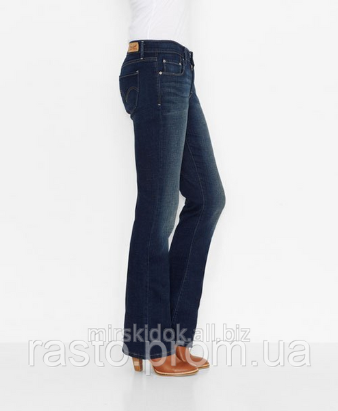 Джинсы levis bold curve boot cat стройнящие на фигуру песочные часы W27 L34 цвет индиго Л18 фото