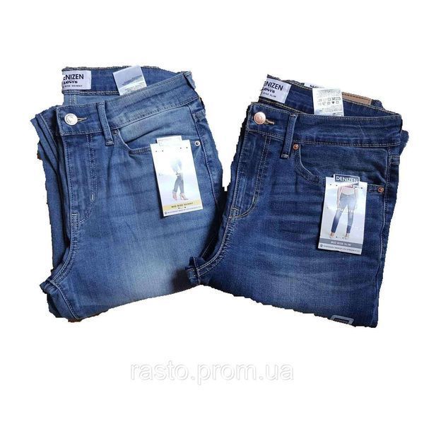 Женские джинсы скинни LEVIS Denizen mid rise skinny W28L28 синие голубые Лденизен МРС фото