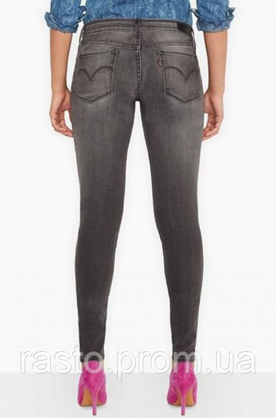 Серые женские джинсы скинни LEVIS mid rise skinny W30 LmidRiseSkinny фото