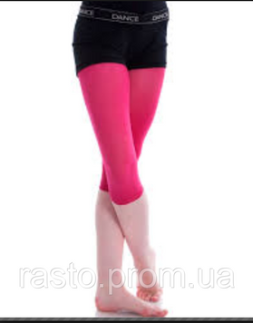 Малиновые укороченные леггинсы для танцев гимнастики хореографии хлопок 497526218 фото