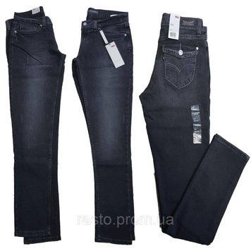 Тёмно-серые женские джинсы скинни Levis 524 Skinny W28 Л524сер фото