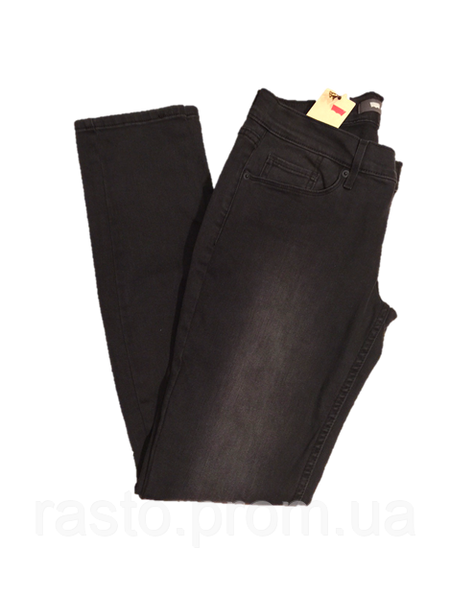 Тёмно-серые женские джинсы скинни Levis 524 Skinny W28 Л524сер фото