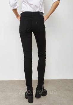Levis Women 524 Skinny W26 Женские черные узкие джинсы скинни с низкой посадкой W26 LSK524 фото
