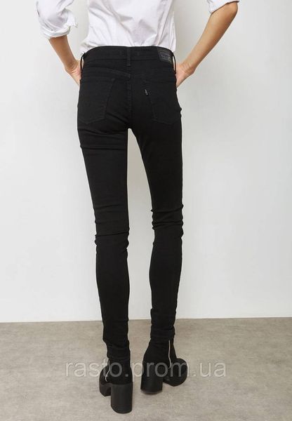 Жіночі класичні чорні звужені скіні джинси Levi ́s Women ́s 711 Skinny W28 L711 ts фото