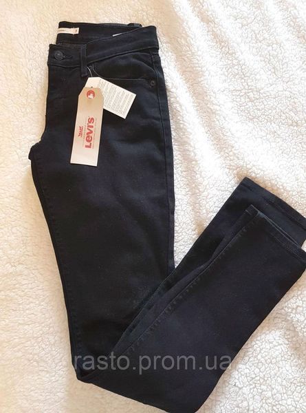 Levis Women 524 Skinny W26 Жіночі чорні вузькі джинси скіні з низькою посадкою W26 LSK524 фото