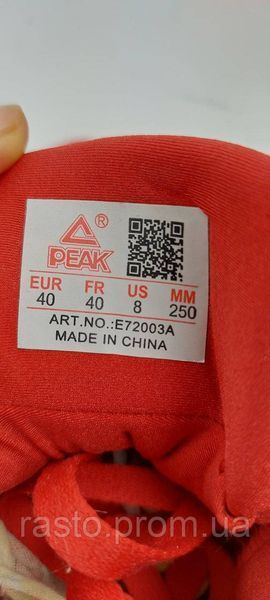 Кроссовки баскетбольные подростковые мужские Peak (арт. E72003A) красные, размер 40 стелька 25.5красные кроссо 2253868271 фото