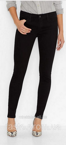 Женские джинсы levis demi curve w33 умеренные скинни черные левайсы оригинал 530436708 фото